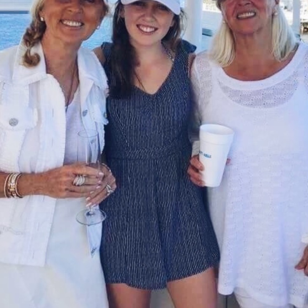 American Eagle Navy/White Romper